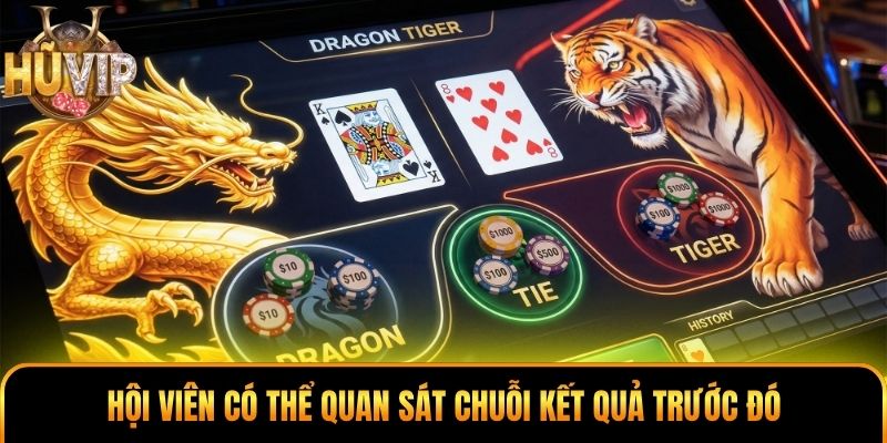 Hội viên có thể quan sát chuỗi kết quả trước đó